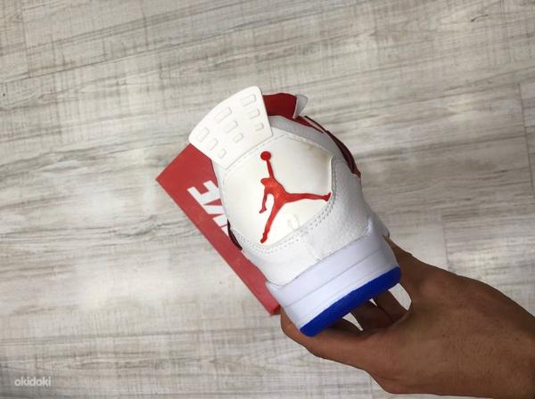 Nike tossud Air Jordan 4 Punane Sinine Valge (foto #3)