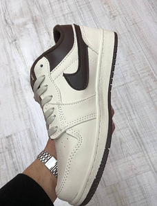 Nike кроссовки Air Jordan Low Brown White (3 фото из 5)