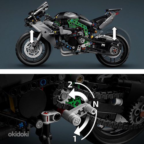 Lego Technic 42170 Kawasaki Ninja Motorcycle Лего Мотоцикл (фото #6)