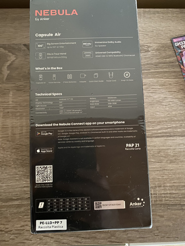 New projector by Anker nebula air