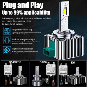 D1S led pirnid HID D2S D3S D4S D5S D8S 90WCanbus (2 foto / 9)
