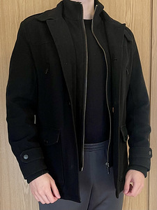 Спрингфилд черное мужское пальто