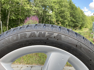 Оригинальные диски Audi с шипованной резиной Bridgestone 17x6.5 (2 фото из 6)