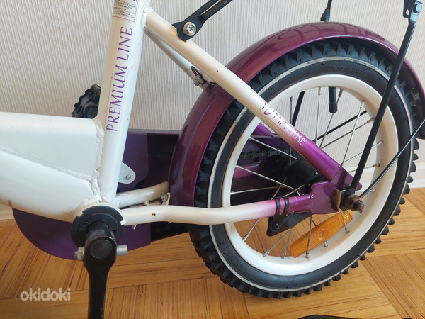 Велосипед для девочки 14". Со страховочными колёсами. (фото #6)