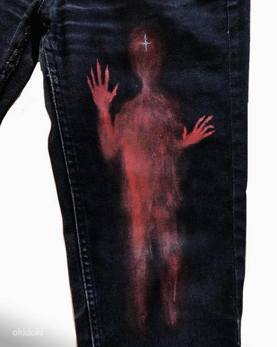 Разрисованные джинсы hand made (фото #3)