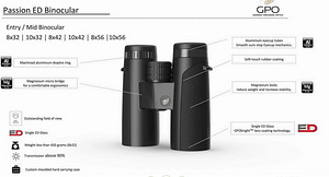 Binokkel GPO PASSION ED 10X42 BLACK (2 foto / 2)