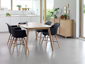 Söögilaud, tamm, 150x80x75 Jysk BREDEBRO (3 foto / 4)