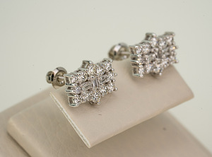 Diamonds 1CT earrings VVS-VS (3 foto / 3)