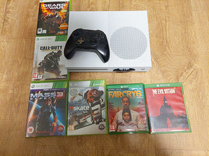 Xbox one s и консоль PUBG + 7 игр