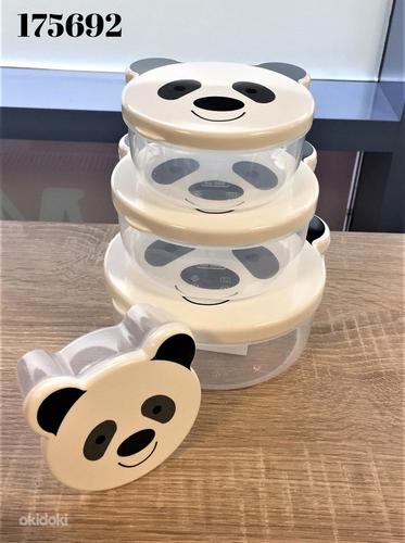 Контейнер для еды панда, 4шт комплект, новые (фото #1)