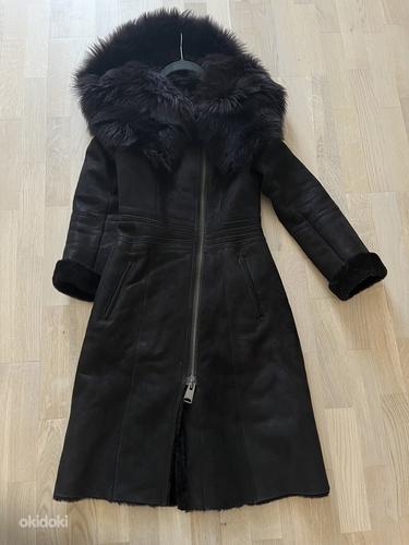 Sheepskin coat XS dark brown (foto #3)