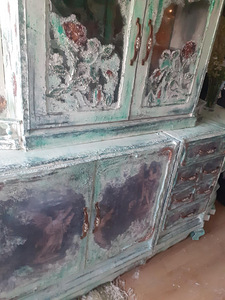 Puffet kummut kapp boho vintage stiiliga (4 foto / 9)
