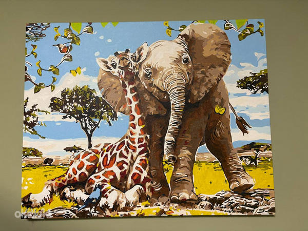 Картина «жираф и слон» (фото #1)