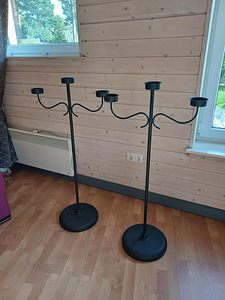 Müüa terasest küünlajalad, must matt värv, 2 tk