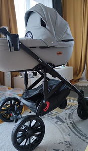 MaEma Jess 2-in-1 halli värvi öko-nahast jalutuskäru (2 foto / 8)