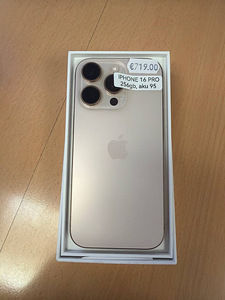 iPhone 16 Pro 256Gb Gold heas korras (1 foto / 1)