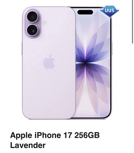 Uus iPhone 17 256Gb Lavander (1 foto / 1)
