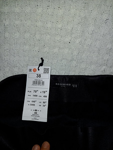 UUS must nahast seelik - New Reserved Leather Skirt Size:38 (3 foto / 3)
