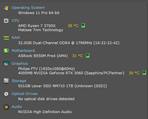Lauaarvuti | Ryzen 7 3700X RTX 3060 12GB (4 foto / 4)