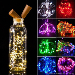 Garland led string 100 LED 10m patareiga (7 foto / 10)