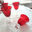 4 бокала ручной работы из пузырькового стекла, темно-красног (фото #2)