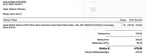 Apple Watch Series 9 GPS 45mm Silver (2024) (2 foto / 2)