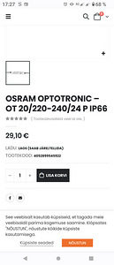 Led trafo osram 20w 24v (2 foto / 2)