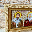 Икона - оберег вышитая бисером « св.м.Куприян и Иустинья» (фото #2)