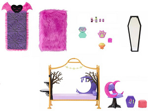 Mängukomplekt Monster High Creepover Draculaura ja Clawdeen (2 foto / 2)