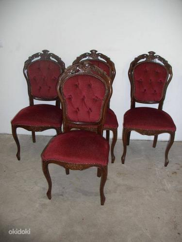 Набор красных стульев из 4 предметов (фото #4)