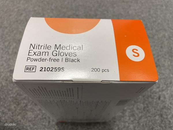 Ühekordsed nitriilkindad, 200tk/karp, mustad, suurus S (foto #5)
