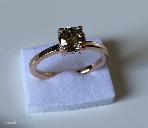 Teemant 1.08 karaati kuldsõrmus (foto #1)