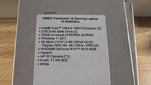 OMEN Transcend 14 – RTX 4070 / Ultra 9 / OLED / 32GB / 2TB (9 foto / 10)