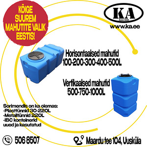 IBC KONTEINERID,METALLTÜNNID,PLASTTÜNNID,PLASTMAHUTID! (7 foto / 7)
