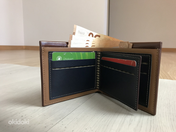 Vintage meeste rahakott krediitkaardihoidjaga –Uus (foto #2)
