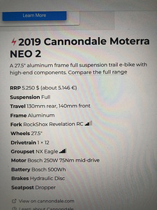 Cannondale Moterra neo 2 elektrimaastikujalgratas L suurus (5 foto / 5)