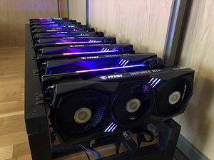 9 x MSI 3060 TI Trio / ETH Miner / Mining Rig / Kaevur (1 foto / 3)