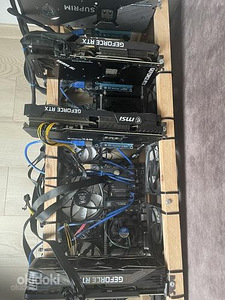 Краулер для добычи криптовалют / Mining rig 4 x 3080 rtx NON (2 фото из 2)
