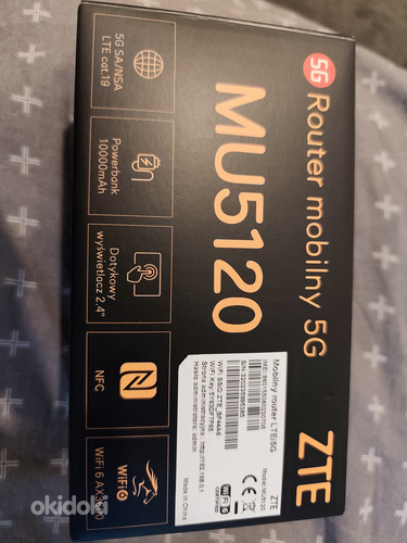 Müüa ZTE kaasaskantav ruuter 5g.