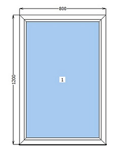 Uus PVC Aken 800*1200 (1 foto / 1)