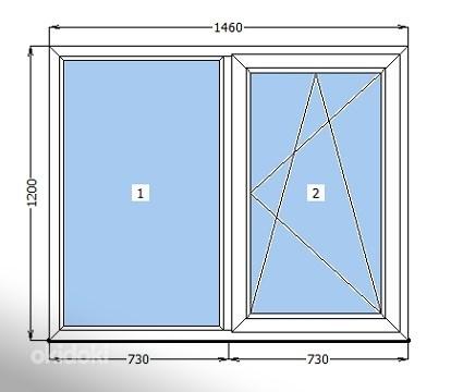 Новое PVC окно 1460*1200 (фото #1)