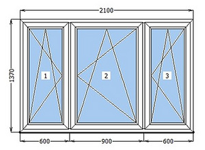 Uus PVC Aken 2100*1370 (1 foto / 1)