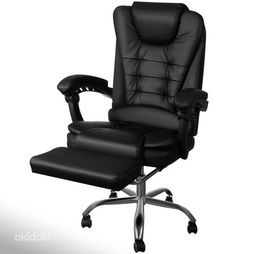 Офисное кресло "Биг Босс", экокожа,кремовый & black (фото #6)