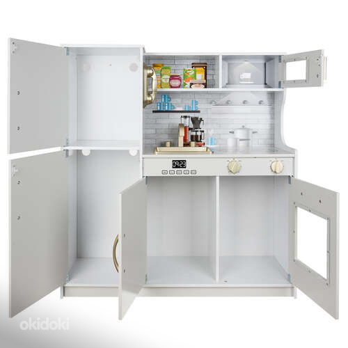 Puidust köök XL +helid,valgustus,lisavarustus.valge kuldsega (foto #4)