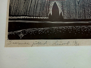Henno Arrak graafika Saaremaa põllud 1966 (3 foto / 4)