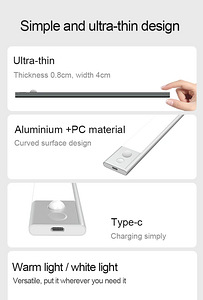 USB Touch Lamp 40cm Magnet 3000ma Silver 2 värvi (8 foto / 8)
