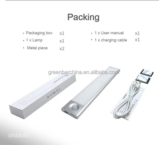 USB Touch Lamp 40cm Magnet 3000ma Silver (foto #5)