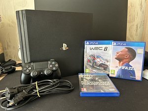 PS4 Pro 1TB+3 mängu+Gamepad (1 foto / 4)
