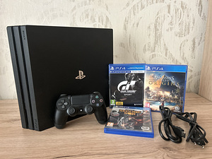 PS4 Pro 1TB+gamepad+3 mängu