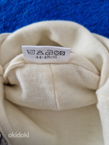 Сиреневая шапка на подкладке из мериноса 44-48 (фото #3)